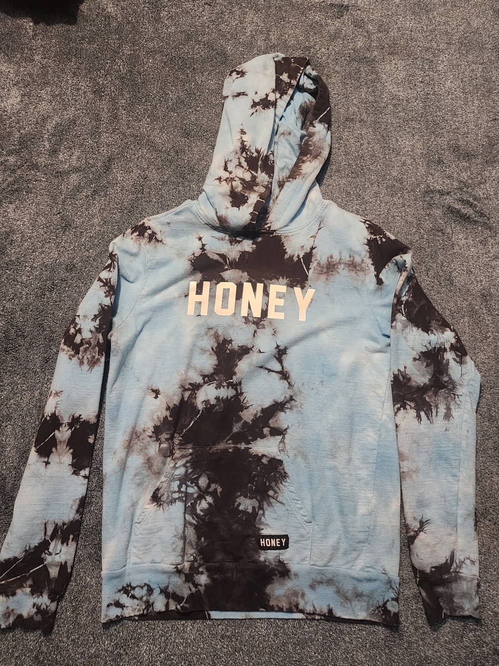Tie-Dye Blue & Black Hoodie